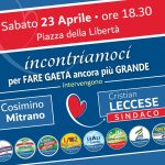 “Incontriamoci, per FARE Gaeta ancora più GRANDE”, parte ufficialmente la campagna elettorale di Cristian Leccese